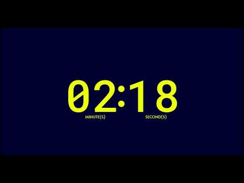 Navy Blue and Yellow 4 Minute Countdown Timer - Silent