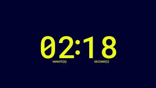 Navy Blue and Yellow 4 Minute Countdown Timer - Silent