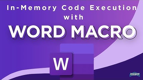 In-Memory Code Execution With Word Macro