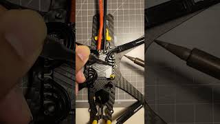 Soldering the motor to the ESC #drone #fpv #fpv build #soldering #speedybee