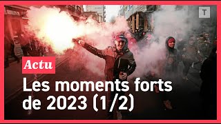 L'année 2023 en vidéo (1/2): réforme des retraites, émeutes urbaines, meurtre d'Héléna Cluyou...