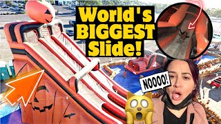 WORLDS BIGGEST SLIDE AT PUMPKIN PATCH | CANNOT BELIEVE THIS HAPPENED!! | CRAZY RIDE AT PUMPKIN PATCH