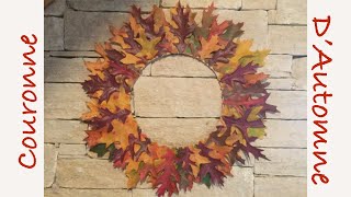 Couronne feuilles d'automne DIY pour enfants