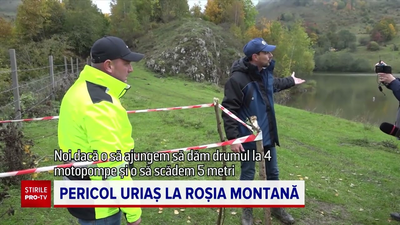 Cum arată fisura din barajul de la Roșia Montană. Raed Arafat este la fața locului. VIDEO