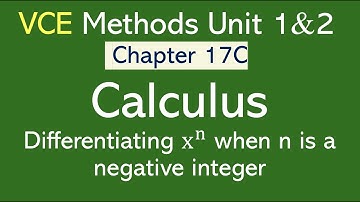 Calculus: Negative Powers Differentiation | Chapter 17C | VCE Unit 1&2 Maths Methods