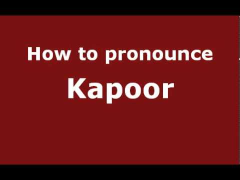 Kapur Pronunciation