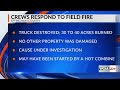 Effingham field fire burns 30-40 acres, destroys truck