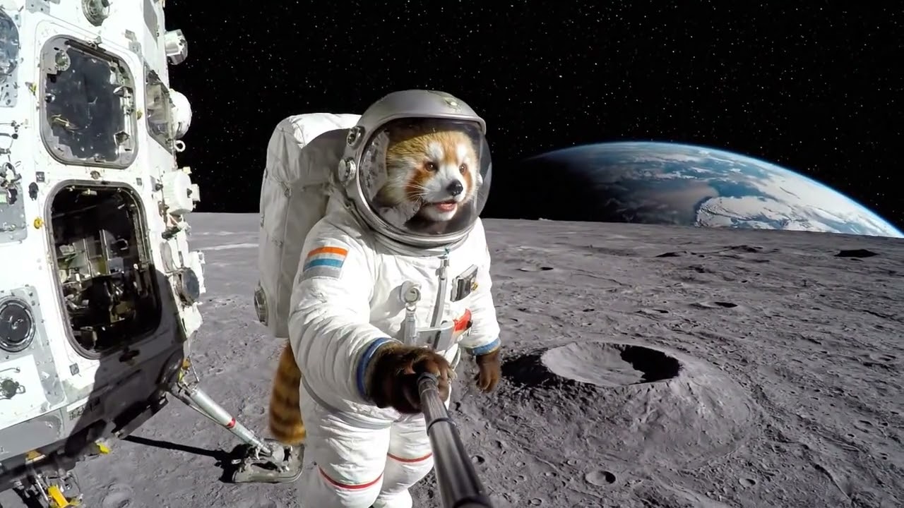 Red Panda's Moon Adventure: Finding Apollo Secrets & Alien Friends