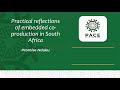 Co-production and evidence-based decision making (EIDM): Practical reflections from South Africa