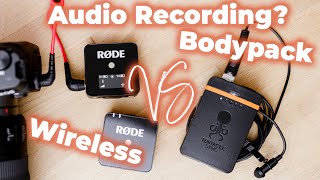 Wireless Microphone Systems vs Body Pack Audio Recorders (Tentacle Track E vs Røde Wireless GO II)