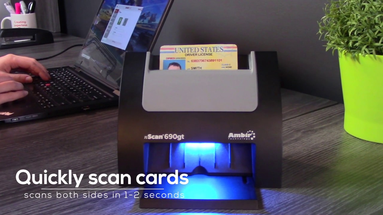 nScan 690gt Duplex ID Card Scanner for Windows PC - Ambir Technology