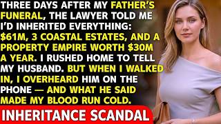 After My Father's Funeral, I Inherited $61M and a Coastal Empire—Then I Overheard My Husband's Ph...