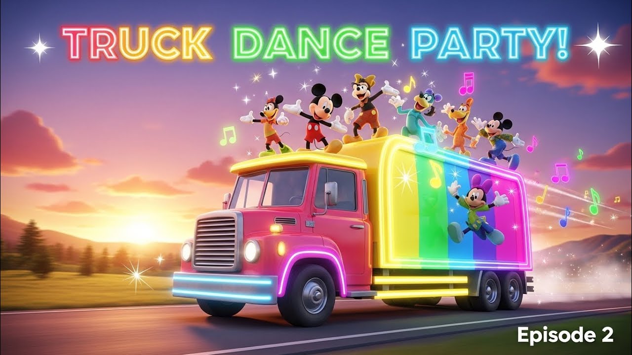 Mickey & Friends Rainbow Truck Dance Party | Colorful Road Trip Fun | Episode 2