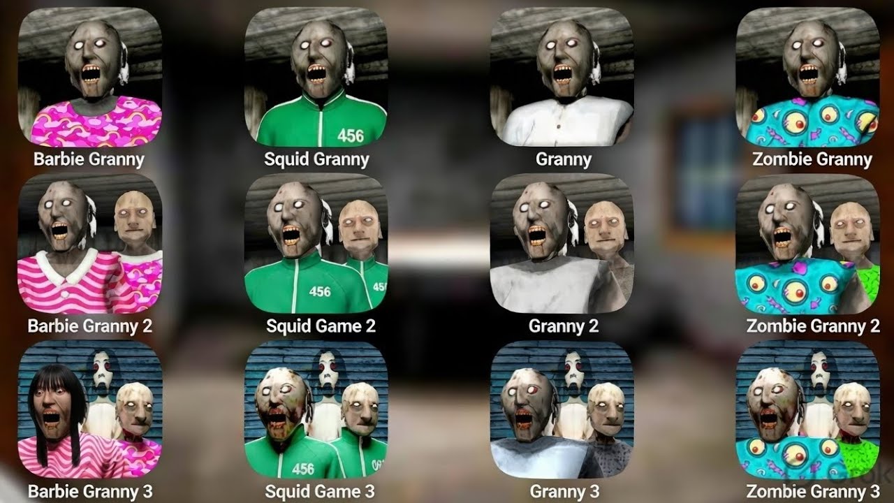 Granny 1, 2 & 3 All New Mods || Barbie Granny | Barbie Granny 2 | Squad Granny | Zombie Granny