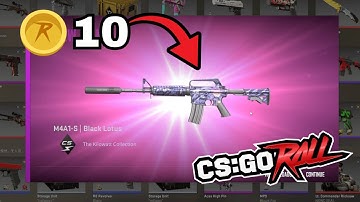 10 coins to a BLACK LOTUS on CSGORoll!