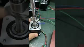Ball screw work with motor #cncmachine #automotive #hiwin #linear guide