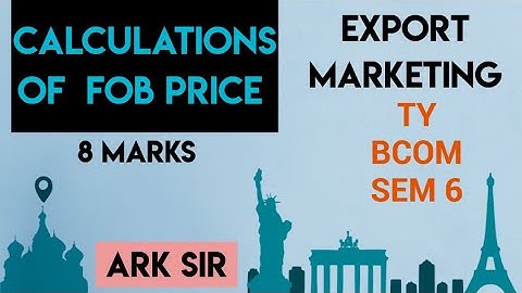 Q1 #FOB _price calculation Free on Board DUTY DRAWBACK WORD PROBLEM #export_Marketing ty b com Sem 6
