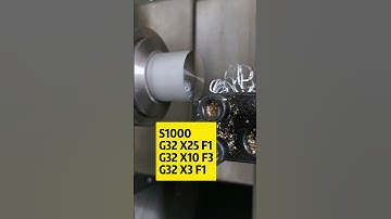 G32 section pitch #cnc  #shorts