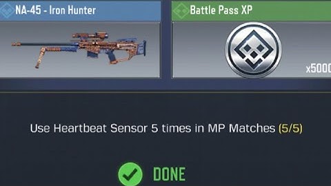 Call Of Duty Mobile Use Heartbeat Sensor 5 times in MP Matches Task Complete