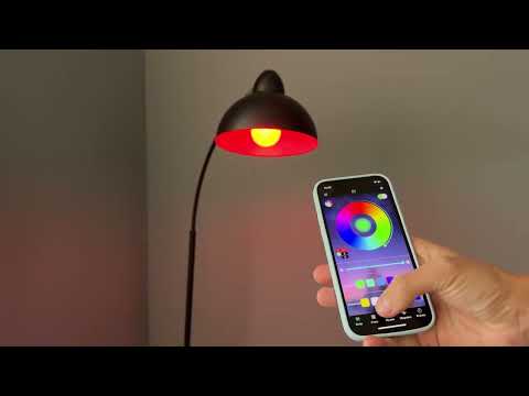 Світлодіодна RGB лампочка Smart bulb light 1 with Bluetooth E27 with app White, видео 1