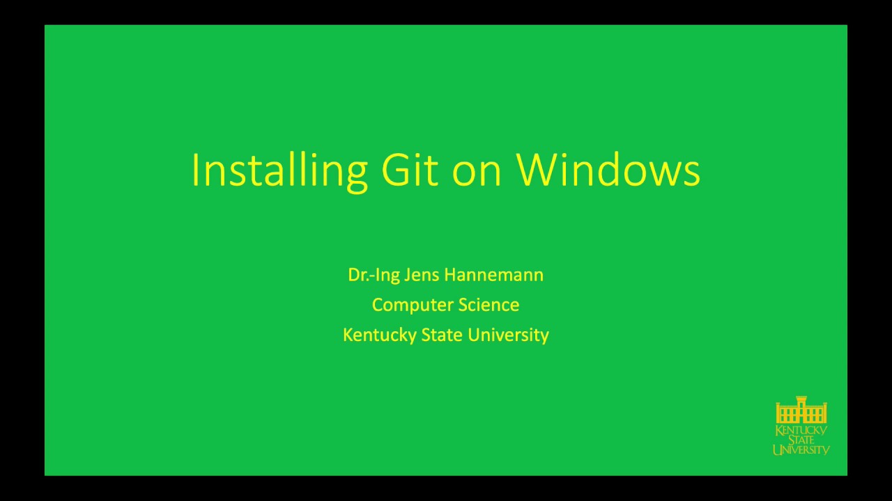 Toolchain Setup - Installing Git on Windows - YouTube