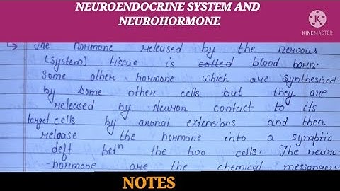 NEUROENDOCRINE SYSTEM AND NEUROHORMONE