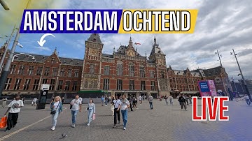 Live Amsterdam Central 💡Morning Busy, Trains and Station Atmosphere