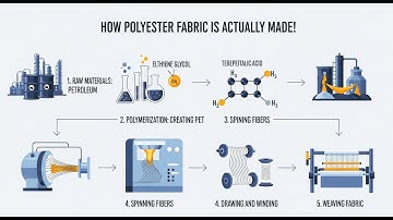 How Polyester Fabric is Actually Made! #Polyester #TextileManufacturing #FactoryToFabric #tranding
