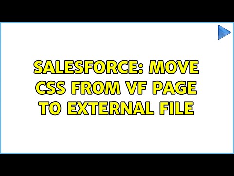 Salesforce: Move CSS from vf page to external file