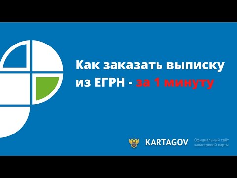 Как заказать выписку из ЕГРН - за 1 минуту