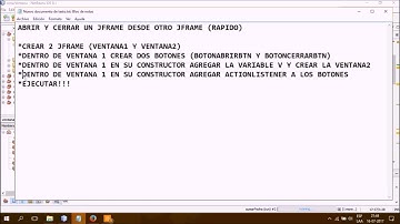 Abrir y Cerrar JFrame desde otro JFrame Java