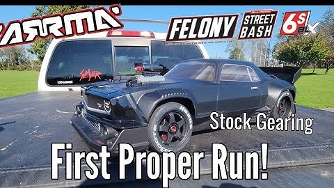 Arrma Felony First Run on Stock Gearing.