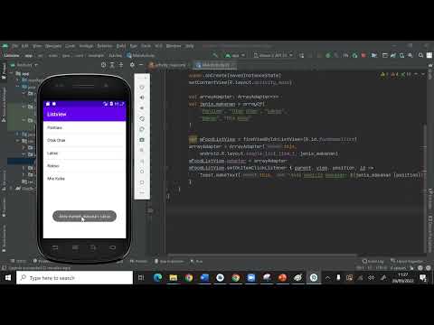 List View dan Toast pada Kotlin