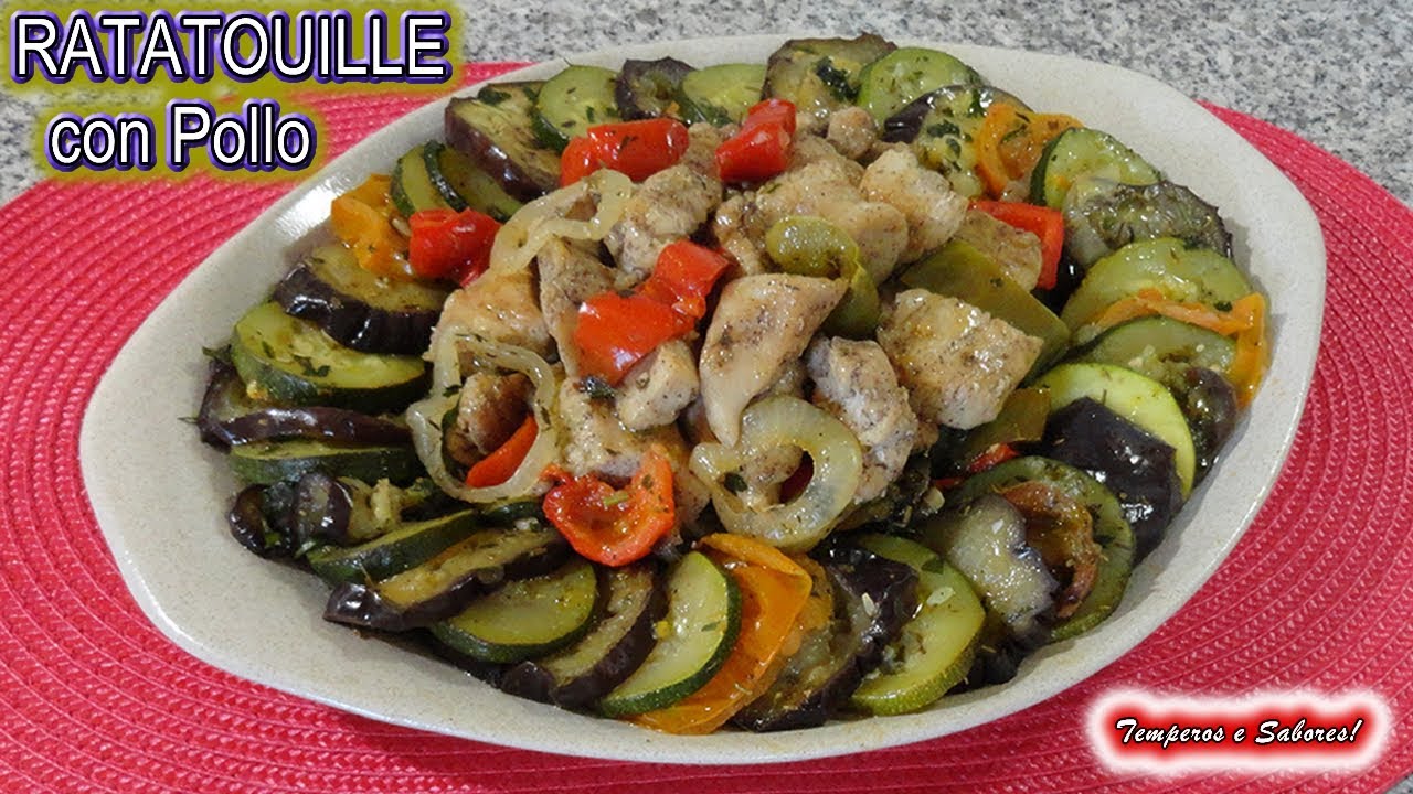RATATOUILLE CON POLLO, receta exquisita, fácil y saludable