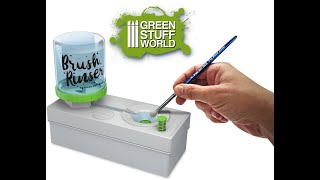 Brush Rinser, Painting Brush Washer & Flusher with Drain, Painting Water  Dispenser, Art Brush Cleaner Machine, Running Water Cycle Paintbrush Rinse