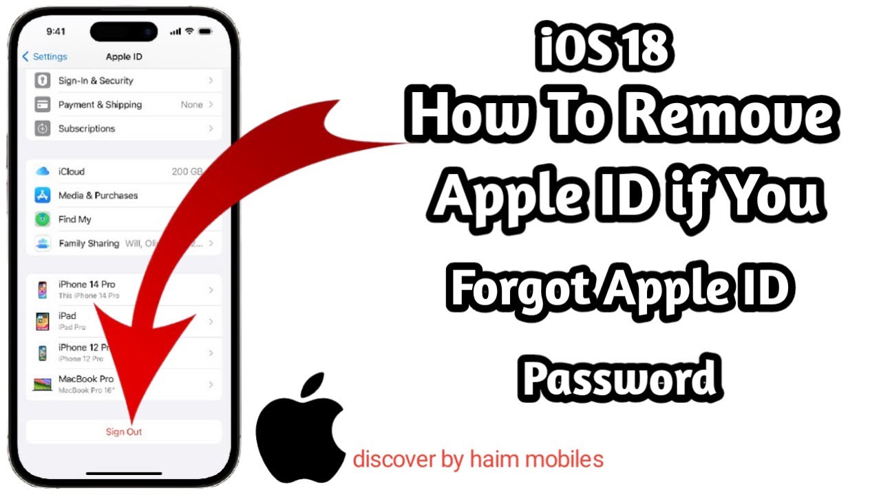 How To Remove Apple ID if You Forgot Your Apple ID Password - YouTube