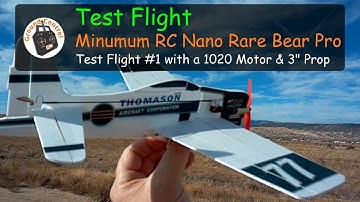 Test Flight #1 - Nano Rare Bear with a 1020 Motor & 3" Prop - Update!