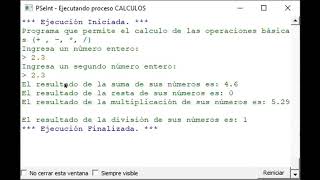 PSeInt: programa para principiante de operaciones básicas