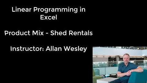 MGTS 113 - Unit 8 - LP Example Shed Rentals - Maximizing Rental Income