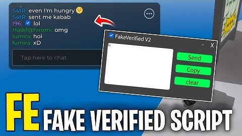 [ FE ] Fake Verified Script - Work On All Game & Troll People  | Roblox Script