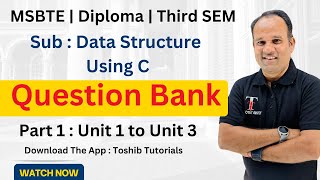 Part 1 | Data Structure Using C | Question Bank | Toshib Tutorials