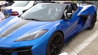 Chuck shows off his 2025 convertible Corvette at the Woodward Dream Cruise