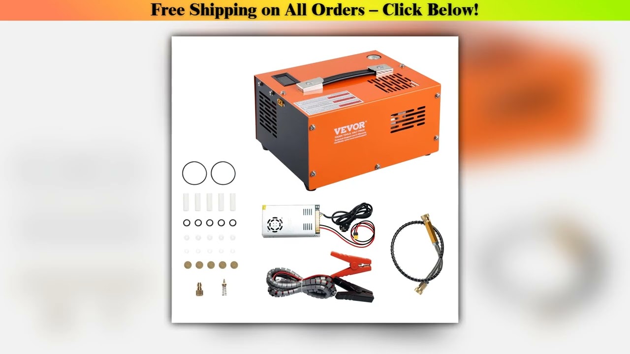 SucceBuy PCP Air Compressor 4500PSI/30Mpa Portable PCP Airgun Compressor with External Converter