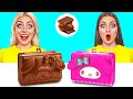 チョコレートの食べ物 vs 本物の食べ物のチャレンジ | キッチンのハックとレシピ Choco DO