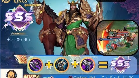 Guan Yu HOK-gids🐎| Relentless Cavalry Carry | SSS-beoordeling gameplay met uitleg