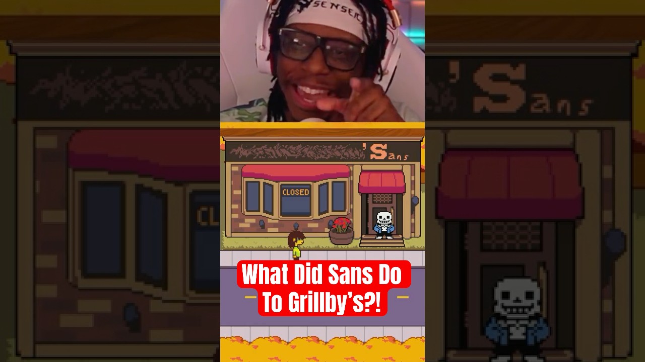 Что Санс сделал с Гриллби?! | Реакция на Deltarune Глава 1