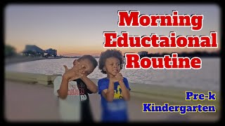 Morning Routine for 5 and 4 Yr Old | Kindergarten Educational Routine Update