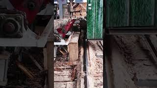 wood splitting work with a machine #shorts