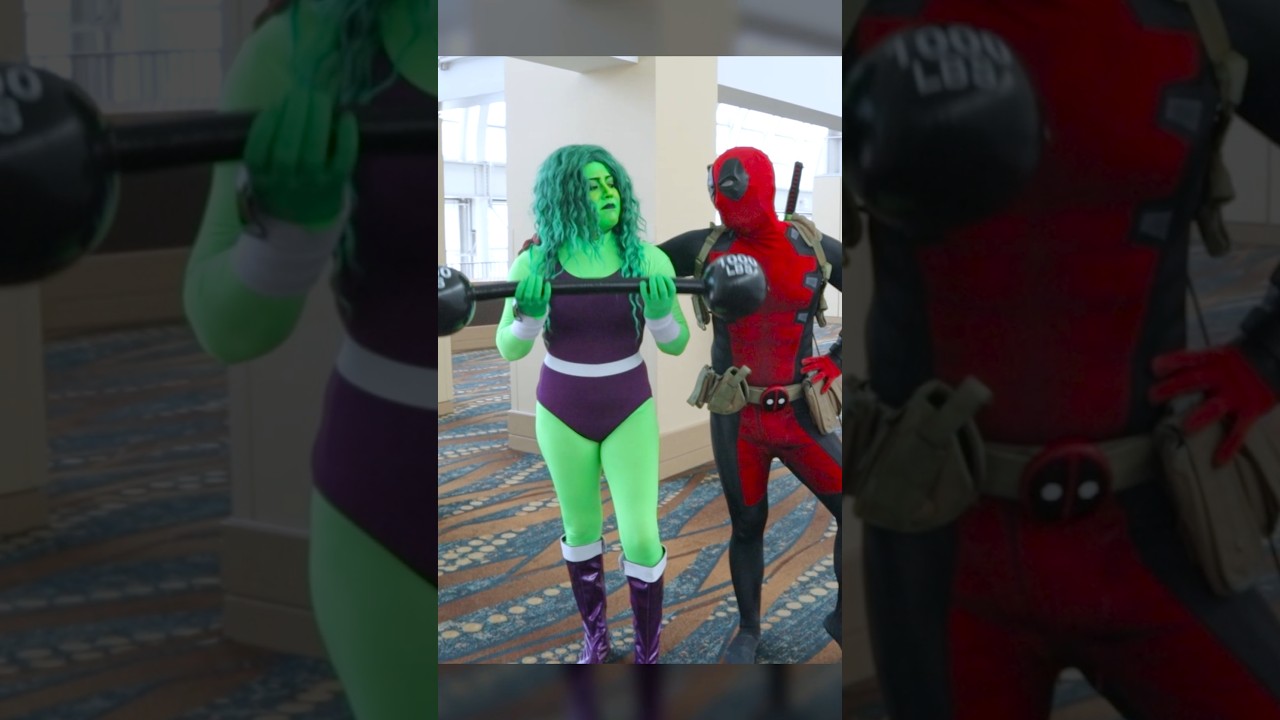 Deadpool vs She-Hulk ⚖️ #deadpool #shehulk #cosplay