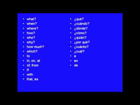 Glue Words Translated from English to Spanish and Spanish to English